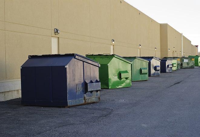 containers for construction debris at a job site in Accord